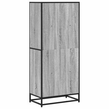 Bücherregal Grau Sonoma 60x35x139 cm Holzwerkstoff