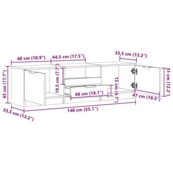 TV-Schrank Artisan-Eiche 150x33,5x45 cm Holzwerkstoff