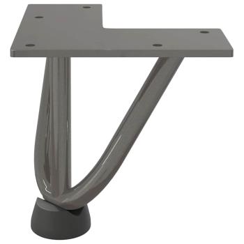 Haarnadelbeine 4 Stk. Naturstahl 10 cm Massivstahl