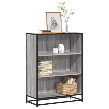 ARDEBO.de - Bücherregal Grau Sonoma 80,5x35x107,5 cm Holzwerkstoff