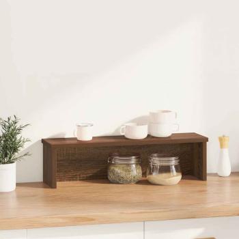 Küchenregal Stapelbar Braun Eichen-Optik 50x15x16 cm