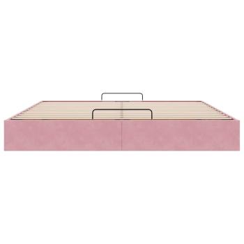 Ottoman-Bett ohne Matratze Rosa 200x200 cm Samt