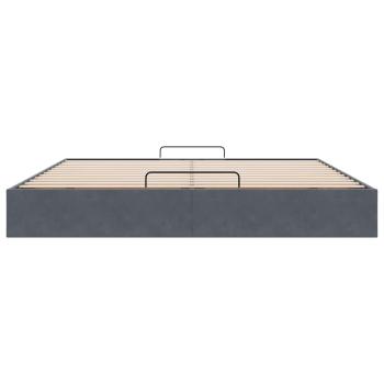Ottoman-Bett ohne Matratze Dunkelgrau 200x200 cm Samt