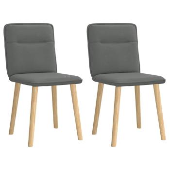 ARDEBO.de - Esszimmerstühle 2 Stk. Dunkelgrau Stoff
