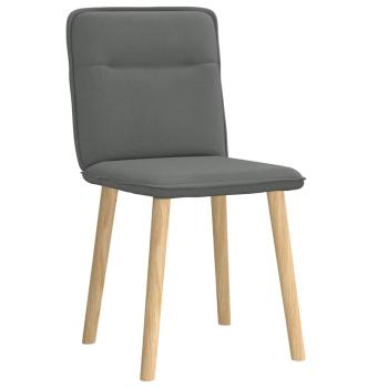Esszimmerstühle 2 Stk. Dunkelgrau Stoff