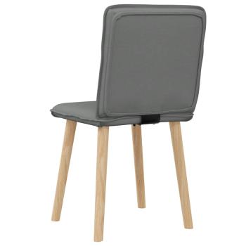 Esszimmerstühle 2 Stk. Dunkelgrau Stoff