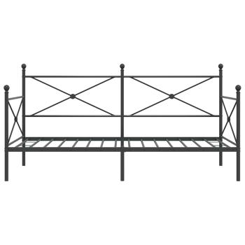 Tagesbett ohne Matratze Schwarz 100x190 cm Stahl