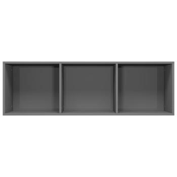 Bücherregal/TV-Schrank Hochglanz-Grau 36x30x114cm Holzwerkstoff