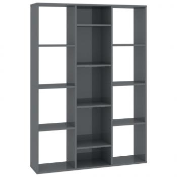Raumteiler/Bücherregal Hochglanz-Grau 100x24x140 cm