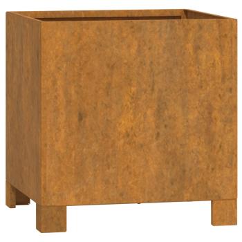 ARDEBO.de - Pflanzkübel mit Beinen 2 Stk. Rostig 32x30x33 cm Cortenstahl