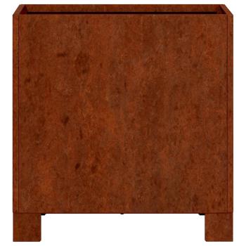 Pflanzkübel mit Beinen 2 Stk. Rostig 30x30x30 cm Cortenstahl