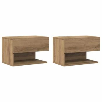 Wand-Nachttische 2 Stk. Artisan-Eiche