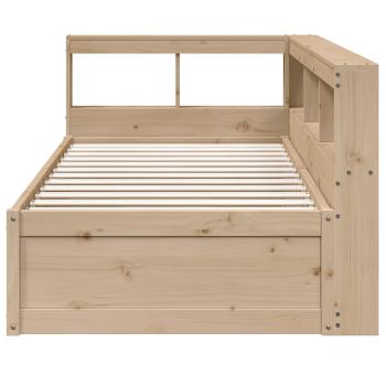 Massivholzbett mit Regal ohne Matratze 90x190 cm Kiefer