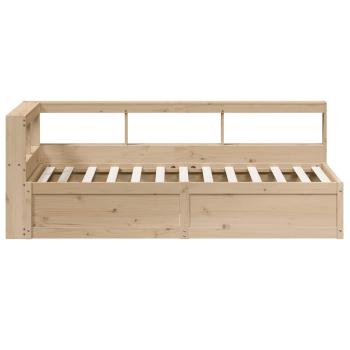 Massivholzbett mit Regal ohne Matratze 90x190 cm Kiefer