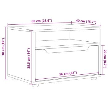 TV-Schrank VISNES Betongrau 60x40x38 cm Holzwerkstoff