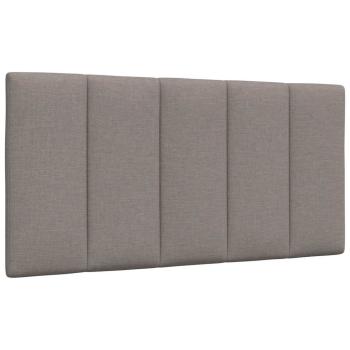 Bett mit Matratze Taupe 100x200 cm Stoff
