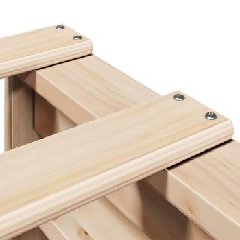 Massivholzbett mit Regal ohne Matratze 140x200 cm Kiefer