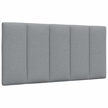 Bett mit Matratze Hellgrau 100x200 cm Stoff