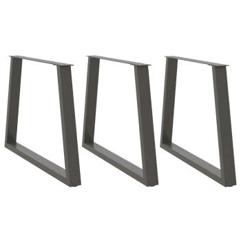 ARDEBO.de - Esstisch Beine V-Form 3 Stück Anthrazit 90x(72-73,3) cm Stahl