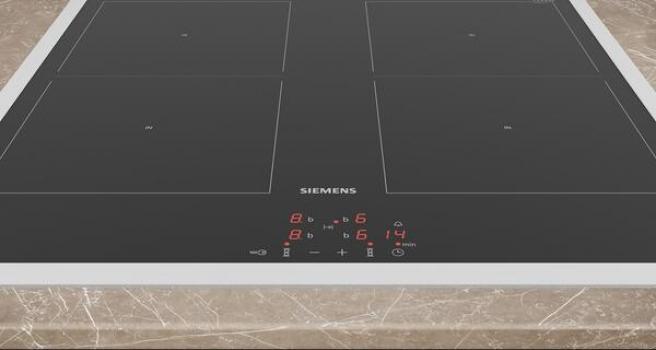 Siemens PQ522VAAB Einbau Herdset mit Induktionskochfeld (EM645CQB6E + HE278GBB4), 60 cm breit, 71 L, cookControl30, 3D Heißluft, Schnellaufheizung, Timerfunktion, Kindersicherung, Rahmen aufliegend, schwarz