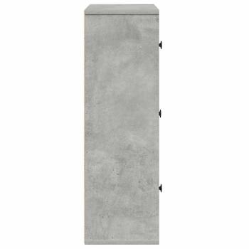 Bücherregal Betongrau 60x24x76,5 cm Holzwerkstoff