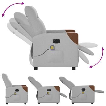 Massagesessel Elektrisch Wolkengrau Stoff