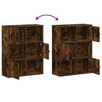 Bücherregal Räuchereiche 60x24x76,5 cm Holzwerkstoff