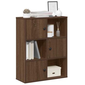 ARDEBO.de - Bücherregal Braun Eichen-Optik 60x24x76,5 cm Holzwerkstoff
