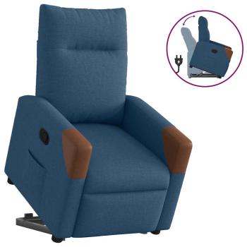 ARDEBO.de - Relaxsessel mit Aufstehhilfe Blau Stoff
