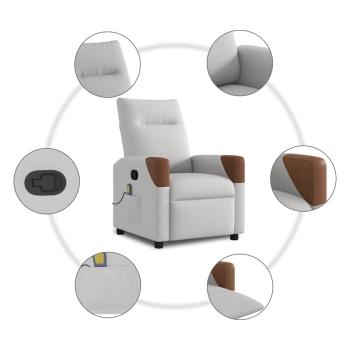 Massagesessel Wolkengrau Stoff