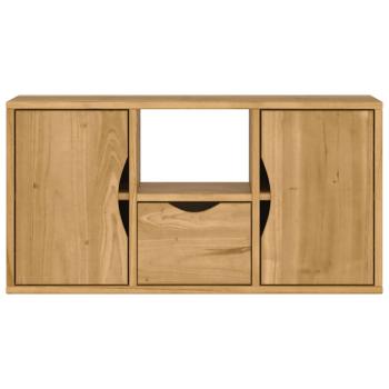 TV-Schrank mit Schublade ODDA 79x24x40,5 cm Massivholz Kiefer