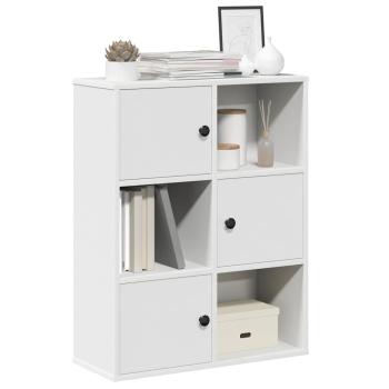 ARDEBO.de - Bücherregal Weiß 60x24x76,5 cm Holzwerkstoff
