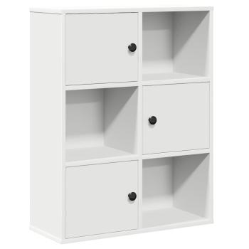 Bücherregal Weiß 60x24x76,5 cm Holzwerkstoff