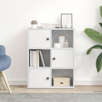 Bücherregal Weiß 60x24x76,5 cm Holzwerkstoff
