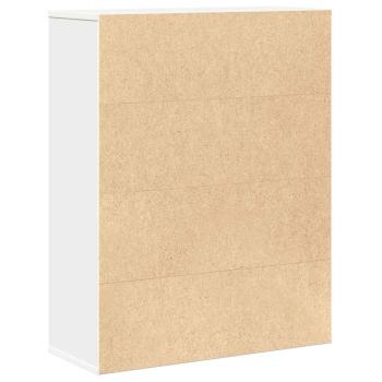 Bücherregal Weiß 60x24x76,5 cm Holzwerkstoff