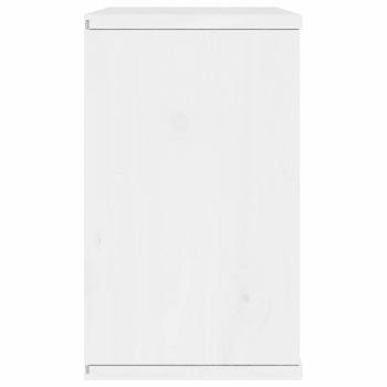 TV-Schrank mit Schublade Weiß 79x24x40,5 cm Massivholz Kiefer