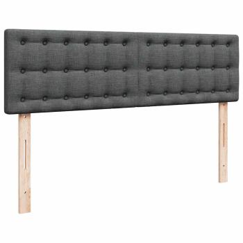 Ottoman-Bett mit Matratze Dunkelgrau 140x200 cm Stoff