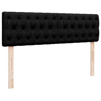Ottoman-Bett mit Matratze Schwarz 140x200 cm Stoff