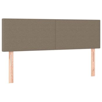Ottoman-Bett mit Matratze & LEDs Taupe 140x200 cm Stoff