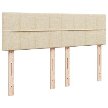 Ottoman-Bett mit Matratze & LEDs Creme 140x200 cm Stoff