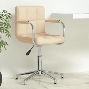 ARDEBO.de - Bürostuhl Drehbar Creme Stoff