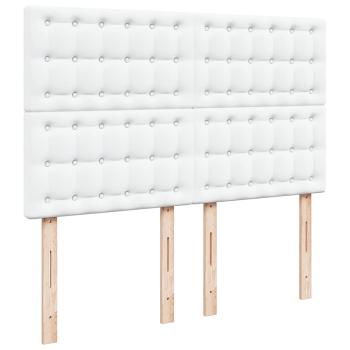 Ottoman-Bett mit Matratze Weiß 140x200 cm Kunstleder