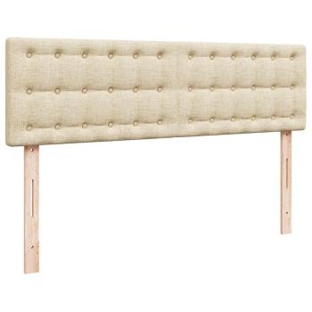 Ottoman-Bett mit Matratze Creme 140x200 cm Stoff
