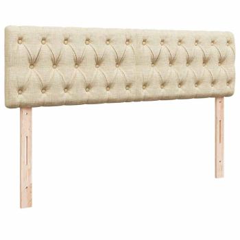 Ottoman-Bett mit Matratze Creme 140x200 cm Stoff