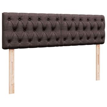 Ottoman-Bett mit Matratze & LEDs Dunkelbraun 140x200 cm Stoff