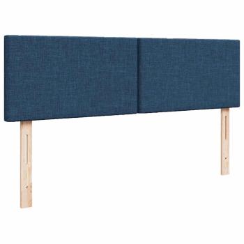 Ottoman-Bett mit Matratze Blau 140x200 cm Stoff
