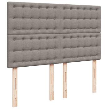 Ottoman-Bett mit Matratze Taupe 140x200 cm Stoff