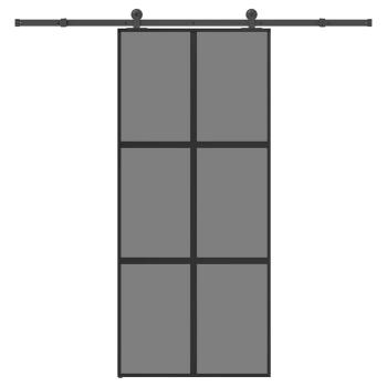 ARDEBO.de - Schiebetür mit Beschlag 90x205 cm Hartglas & Aluminium