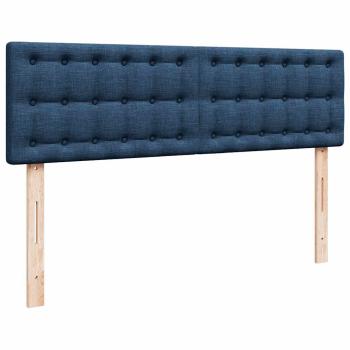 Ottoman-Bett mit Matratze Blau 140x200 cm Stoff