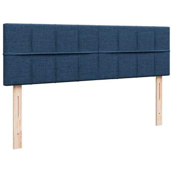 Ottoman-Bett mit Matratze Blau 140x200 cm Stoff